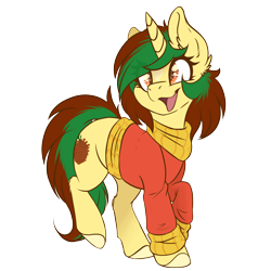 Size: 2000x2000 | Tagged: safe, artist:red_moonwolf, oc, oc only, oc:anastasia pines, species:pony, species:unicorn, 2020 community collab, derpibooru community collaboration, clothing, eye clipping through hair, female, mare, simple background, solo, transparent background