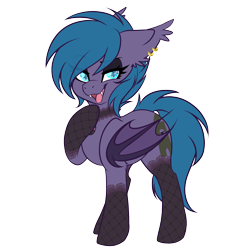 Size: 2000x2000 | Tagged: safe, artist:red_moonwolf, oc, oc:belfry towers, species:bat pony, species:pony, 2020 community collab, derpibooru community collaboration, bat pony oc, looking at you, open mouth, simple background, smug, solo, transparent background