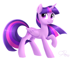 Size: 1900x1600 | Tagged: safe, artist:siggie740, character:twilight sparkle, character:twilight sparkle (alicorn), species:alicorn, species:pony, cute, female, mare, simple background, solo, twiabetes, white background