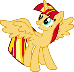 Size: 1920x1870 | Tagged: safe, artist:kamyk962, edit, character:sunset shimmer, character:twilight sparkle, character:twilight sparkle (alicorn), species:alicorn, species:pony, female, fusion, palette swap, ponyar fusion, recolor, simple background, solo, transparent background, vector, vector edit