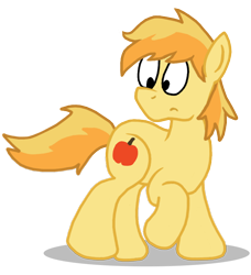 Size: 708x777 | Tagged: safe, artist:sketchymouse, character:braeburn, species:earth pony, species:pony, male, raised hoof, simple background, solo, stallion, transparent background