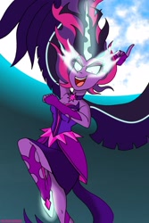 Size: 1280x1918 | Tagged: safe, artist:malevolentsamson, character:midnight sparkle, character:twilight sparkle, character:twilight sparkle (scitwi), species:eqg human, my little pony:equestria girls, female, magic, midnight sparkle, orb, solo