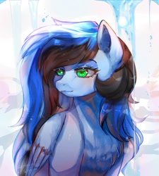 Size: 1462x1625 | Tagged: safe, artist:riukime, oc, oc only, oc:lightning star, species:pegasus, species:pony, chest fluff, commission, female, mare, solo