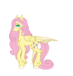 Size: 716x740 | Tagged: safe, artist:ask-pinkie-polkadot-pie, character:fluttershy, species:pony, colored hooves, female, simple background, solo, transparent background, tumblr:ask-pinkie-polkadot-pie