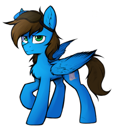 Size: 3100x3400 | Tagged: safe, artist:tatykin, oc, oc only, oc:blue scroll, species:pegasus, species:pony, male, safety goggles
