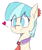 Size: 576x682 | Tagged: safe, artist:pinkberry, character:coco pommel, species:earth pony, species:pony, blushing, bust, cocobetes, colored pupils, colored sketch, cute, drawpile, eyebrows, eyebrows visible through hair, female, heart, mare, no pupils, sketch, smiling, solo