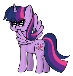 Size: 1000x1035 | Tagged: safe, artist:chibi95, character:twilight sparkle, character:twilight sparkle (alicorn), species:alicorn, species:pony, biting, cute, eye clipping through hair, female, looking at you, looking back, looking back at you, mare, simple background, solo, spread wings, transparent background, twiabetes, wing bite, wings