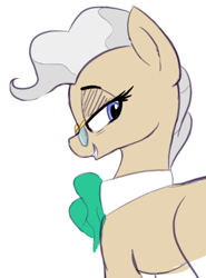 Size: 650x878 | Tagged: safe, artist:pinkberry, character:mayor mare, species:earth pony, species:pony, colored, colored sketch, drawpile, female, glasses, mare, simple background, sketch, solo, white background