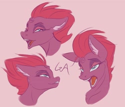 Size: 3500x3000 | Tagged: safe, artist:galinn-arts, character:tempest shadow, species:pony, species:unicorn, my little pony: the movie (2017), bust, cheek fluff, cute, ear fluff, female, open mouth, portrait, solo