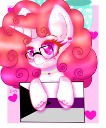 Size: 5000x6000 | Tagged: safe, artist:sweethearts11, oc, oc:charleen, species:pony, species:unicorn, absurd resolution, demisexual pride flag, female, mare, pride, pride flag, solo