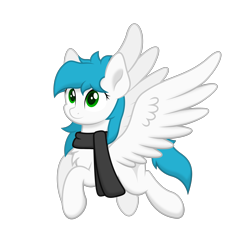 Size: 3119x3119 | Tagged: safe, artist:zylgchs, oc, oc only, oc:cynosura, species:pegasus, species:pony, clothing, flying, looking up, scarf, simple background, solo, transparent background, vector