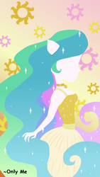 Size: 1500x2669 | Tagged: safe, artist:onlymeequestrian, character:princess celestia, my little pony:equestria girls, female, pony ears, solo, wallpaper