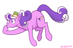 Size: 3192x2103 | Tagged: safe, artist:bellbell123, character:screwball, species:earth pony, species:pony, female, mare, simple background, solo, swirly eyes, white background