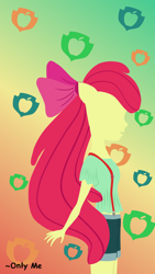 Size: 1500x2669 | Tagged: safe, artist:onlymeequestrian, character:apple bloom, my little pony:equestria girls, female, solo, wallpaper