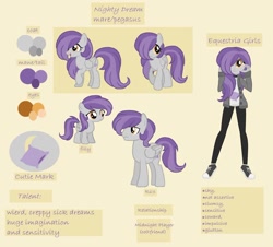 Size: 1024x925 | Tagged: safe, artist:nightydream, oc, oc:nighty dream, species:pegasus, species:pony, my little pony:equestria girls, female, filly, male, mare, reference sheet, solo, stallion