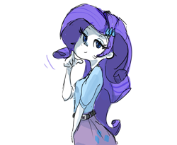 Size: 1100x900 | Tagged: safe, artist:nendo, character:rarity, my little pony:equestria girls, female, looking at you, simple background, solo, white background