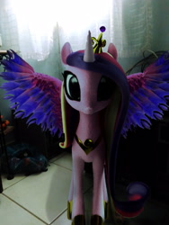 Size: 3120x4160 | Tagged: safe, artist:gabe2252, edit, character:princess cadance, species:alicorn, species:human, species:pony, 3d, bedroom, blender, cloud, cloudy, cut in half, edited artwork, edited photo, female, pony on earth, shadow, solo