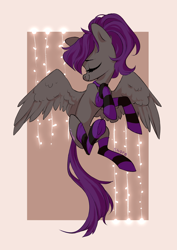 Size: 2894x4093 | Tagged: safe, artist:shore2020, oc, oc only, species:pegasus, species:pony, g4, clothing, socks, solo, striped socks