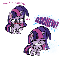Size: 5849x5706 | Tagged: safe, artist:anyponedrawn, character:twilight sparkle, character:twilight sparkle (alicorn), species:alicorn, species:pony, g4.5, my little pony:pony life, comic, cute, expression, eye, eyes, eyes closed, female, lidded eyes, mare, mucus, nostril flare, nostrils, pre sneeze, pupils, simple background, sneeze spray, sneezing, snot, solo, spray, teeth, transparent background