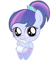Size: 968x1324 | Tagged: safe, artist:stellamoonshine, oc, oc:christia armor, parent:princess cadance, parent:shining armor, parents:shiningcadance, species:pegasus, species:pony, g4, baby, baby bottle, baby pony, cute, offspring, simple background, solo, transparent background