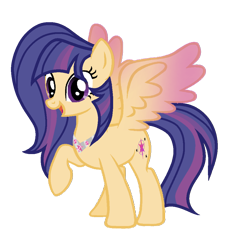 Size: 968x1024 | Tagged: safe, artist:stellamoonshine, oc, oc:twinkle galaxy, parent:flash sentry, parent:twilight sparkle, parents:flashlight, species:pony, g4, colored wings, colored wingtips, female, mare, offspring, simple background, solo, transparent background