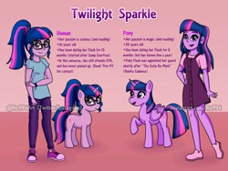 Size: 1280x960 | Tagged: safe, artist:ro994, character:twilight sparkle, character:twilight sparkle (alicorn), character:twilight sparkle (scitwi), character:twilight sparkle (unicorn), species:alicorn, species:eqg human, species:pony, species:unicorn, g4, my little pony:equestria girls, clothing, converse, cutie mark, dress, equestria girls ponified, female, glasses, horn, ponidox, self ponidox, shoes, simple background, sneakers, text, unicorn sci-twi, wings