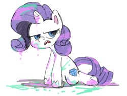 Size: 1404x1064 | Tagged: safe, artist:nendo, character:rarity, species:pony, species:unicorn, episode:director spike's mockumentary, g4.5, my little pony:pony life, spoiler:pony life s01e36, doodle, female, mare, messy, simple background, white background