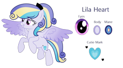 Size: 1876x1036 | Tagged: safe, artist:stellamoonshine, oc, oc:lila heart, parent:princess cadance, parent:shining armor, parents:shiningcadance, species:pegasus, species:pony, g4, female, mare, offspring, reference sheet, simple background, solo, transparent background