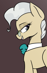 Size: 1313x2021 | Tagged: safe, artist:pinkberry, character:mayor mare, species:earth pony, species:pony, g4, ascot, female, glasses, lipstick, mare, solo