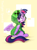Size: 1160x1580 | Tagged: safe, artist:nendo, character:twilight sparkle, character:twilight sparkle (alicorn), species:alicorn, species:pony, g4, abstract background, aww man, clothing, costume, creeper, cute, female, hoodie, kigurumi, looking at you, mare, minecraft, signature, sitting, smiling, solo, twiabetes, wings