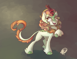 Size: 2600x2000 | Tagged: safe, artist:mannybcadavera, character:autumn blaze, species:kirin, episode:sounds of silence, g4, my little pony: friendship is magic, female, high res, open mouth, smiling, solo