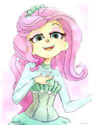 Size: 1170x1600 | Tagged: safe, artist:nendo, character:fluttershy, species:eqg human, episode:so much more to me, g4, my little pony: equestria girls, my little pony:equestria girls, cute, female, looking at you, open mouth, shyabetes, simple background, solo, white background