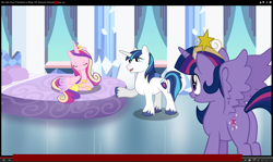 Size: 1422x845 | Tagged: safe, artist:matty4z, character:princess cadance, character:shining armor, character:twilight sparkle, character:twilight sparkle (alicorn), species:alicorn, species:pony, fake, female, foal, mare, seems legit, youtube