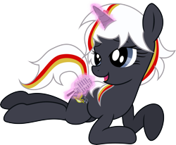 Size: 9000x7403 | Tagged: safe, artist:kamyk962, oc, oc only, oc:velvet remedy, species:pony, species:unicorn, fallout equestria, absurd resolution, fanfic, fanfic art, female, glowing horn, horn, magic, mare, microphone, open mouth, simple background, singing, solo, telekinesis, transparent background, vector