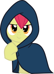 Size: 6000x8297 | Tagged: safe, artist:lightningtumble, character:apple bloom, absurd resolution, cloak, clothing, female, simple background, solo, transparent background, vector