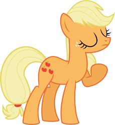Size: 7000x7627 | Tagged: safe, artist:kamyk962, character:applejack, absurd resolution, eyes closed, female, simple background, solo, transparent background, vector