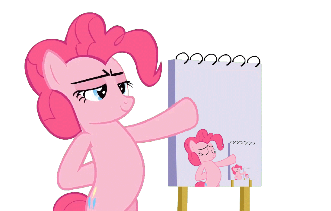 Size: 1097x700 | Tagged: safe, artist:php10, artist:pinkiepizzles, edit, character:pinkie pie, animated, endless, female, recursion