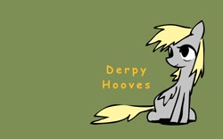Size: 1600x1000 | Tagged: safe, artist:lentoto, character:derpy hooves, species:pegasus, species:pony, g4, female, mare, simple background, sitting, solo