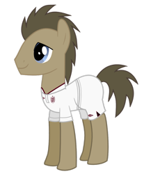 Size: 813x983 | Tagged: safe, artist:isegrim87, character:doctor whooves, character:time turner, clothing, england, football, jersey, male, simple background, solo, transparent background, vector