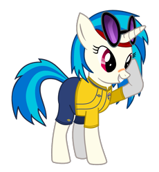 Size: 827x900 | Tagged: safe, artist:isegrim87, character:dj pon-3, character:vinyl scratch, species:pony, species:unicorn, clothing, female, football, glasses, hooves, horn, jersey, mare, simple background, smiling, solo, sunglasses, sweden, teeth, transparent background, vector
