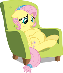 Size: 3065x3543 | Tagged: safe, artist:matty4z, character:fluttershy, alternate hairstyle, chair, cute, female, floppy ears, high res, older, pregnant, simple background, sitting, smiling, solo, theory, theory:fluttershy is scootaloo's mother, transparent background, vector