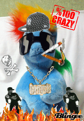 Size: 277x400 | Tagged: safe, artist:rens-twin, character:rainbow dash, animated, bling, blingee, cigar, cigarette, clothing, exploitable meme, fire, hat, image macro, irl, meme, necklace, photo, plushie, skull, smoking, snoop dogg, sunglasses