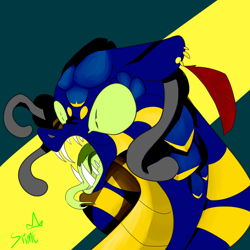 Size: 1280x1280 | Tagged: safe, artist:slimeprnicess, oc, oc only, original species, snake pony, solo