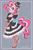 Size: 669x1004 | Tagged: safe, artist:ryunwoofie, character:pinkie pie, species:anthro, species:earth pony, species:unguligrade anthro, g4, clothing, colored pupils, cute, diapinkes, dress, female, fishnets, gray background, hat, hooves, lolita fashion, mare, open mouth, pinkie pie's boutique, signature, simple background, solo, three quarter view