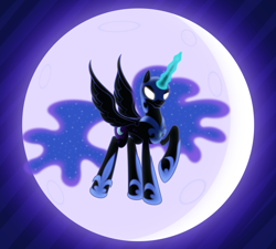 Size: 6897x6196 | Tagged: safe, artist:psyxofthoros, character:nightmare moon, character:princess luna, absurd resolution, female, glowing eyes, solo