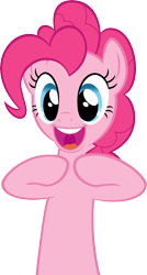 Size: 4000x7448 | Tagged: safe, artist:quasdar, character:pinkie pie, species:pony, absurd resolution, female, simple background, solo, transparent background, vector