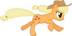Size: 11880x6000 | Tagged: safe, artist:quasdar, character:applejack, absurd resolution, female, running, simple background, solo, transparent background, vector