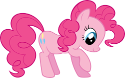 Size: 6000x3711 | Tagged: safe, artist:quasdar, character:pinkie pie, episode:green isn't your color, g4, my little pony: friendship is magic, behaving like a dog, digging, female, simple background, solo, transparent background, vector