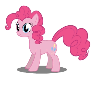 Size: 330x305 | Tagged: safe, artist:yooyfull, character:pinkie pie, animated, cute, diapinkes, eyes closed, female, looking at you, prancing, raised hoof, raised leg, simple background, smiling, solo, white background
