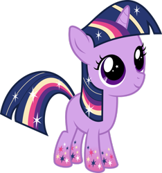 Size: 865x923 | Tagged: safe, artist:serenawyr, character:twilight sparkle, episode:twilight's kingdom, g4, my little pony: friendship is magic, season 4, female, filly, filly twilight sparkle, rainbow ponies, rainbow power, simple background, solo, transparent background, vector, younger